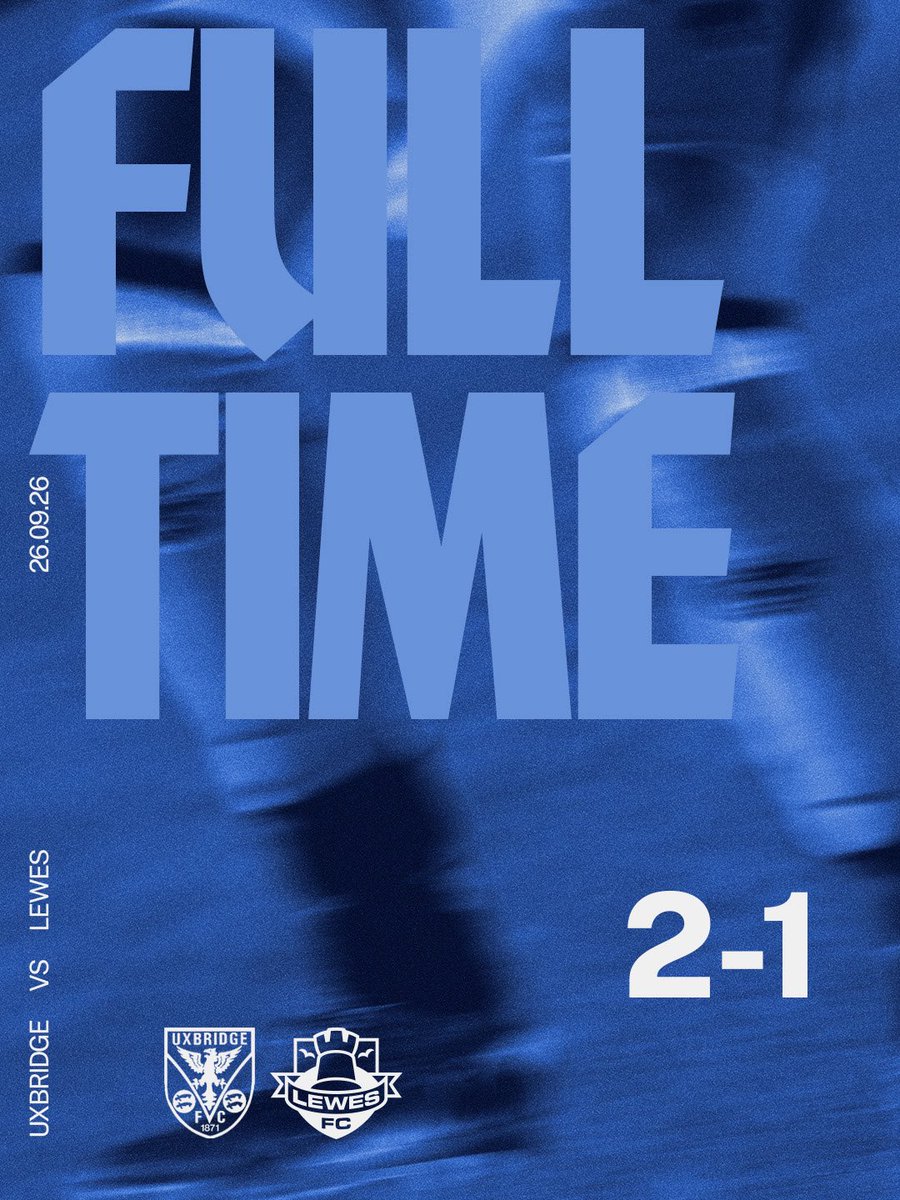 LewesFCMen's tweet photo. We exit the FA Trophy at the Third Qualifying Round.

Best of luck to @uxfc_redarmy in the next round.

#COYR🔵⚪️ https://t.co/mwlrNpRZTC