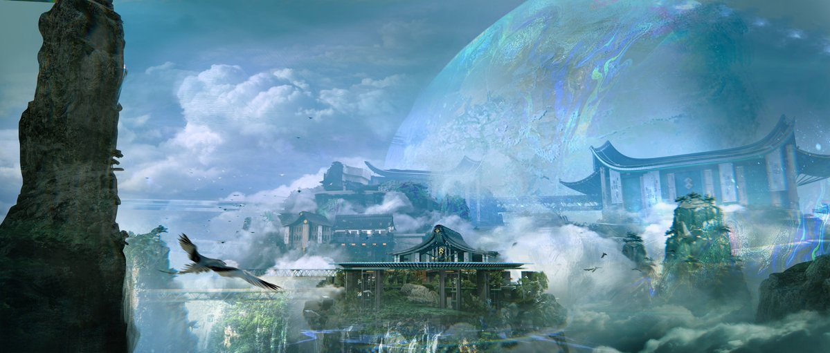 Cyuan666's tweet photo. Blender Scene: Yunqi Hub②  #blender #b3d #blender3d #blenderart #digitalart #illustrationㅤ #conceptart #scene #sciencefiction #ArknightsEndfield #Endfield #エンドフィールド #Arknights #アークナイツ #concept #Environmentalart https://t.co/xxOS2mQG9C