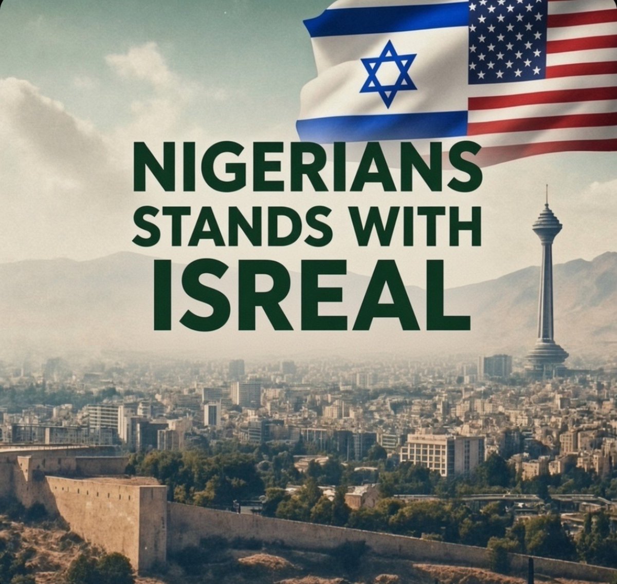 AfricanPatriot_'s tweet photo. I am a Nigerian Christian and I stand with Israel.

If you don't like it that's your problem. https://t.co/zb1TWdJJy6