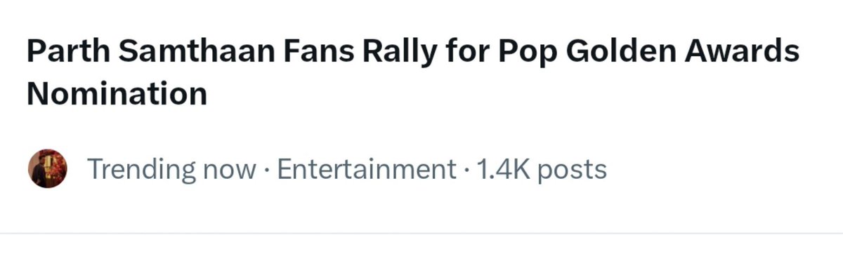 Sangitakur6054's tweet photo. Waah parth ke saath saath popGoldenAwards bhi trend kar raha hai 😭🥳🥳❤️❤️
 I vote #Parthsamthaan
For #PopGoldenAwards2026
#SeherHoneKoHai #MahidNiyazi https://t.co/3b4LcBxnoh