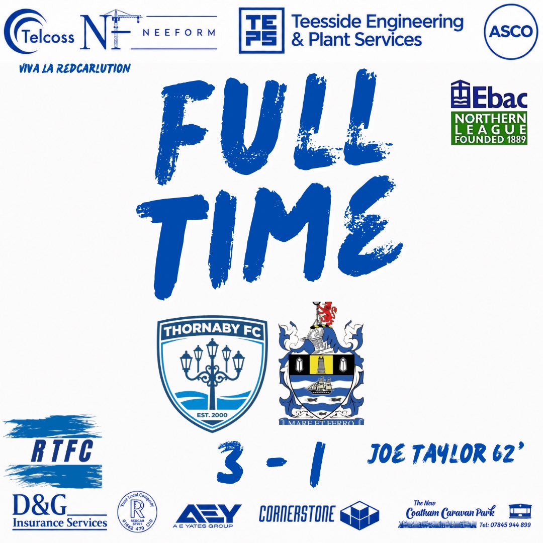 redcartownfc's tweet photo. 🟦⬜️ FULL TIME 🟦⬜️ 

It ends in defeat here at Teasdale Park 

#VivaLaRedcarlution 🇭🇳 https://t.co/P5dqshMg7z
