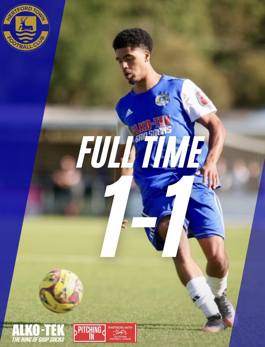 HertfordTownFC's tweet photo. FULL TIME
Hertford 1 Leverstock 1
#htfc #blues #hertfordtownfc https://t.co/pXY8sJwAWL