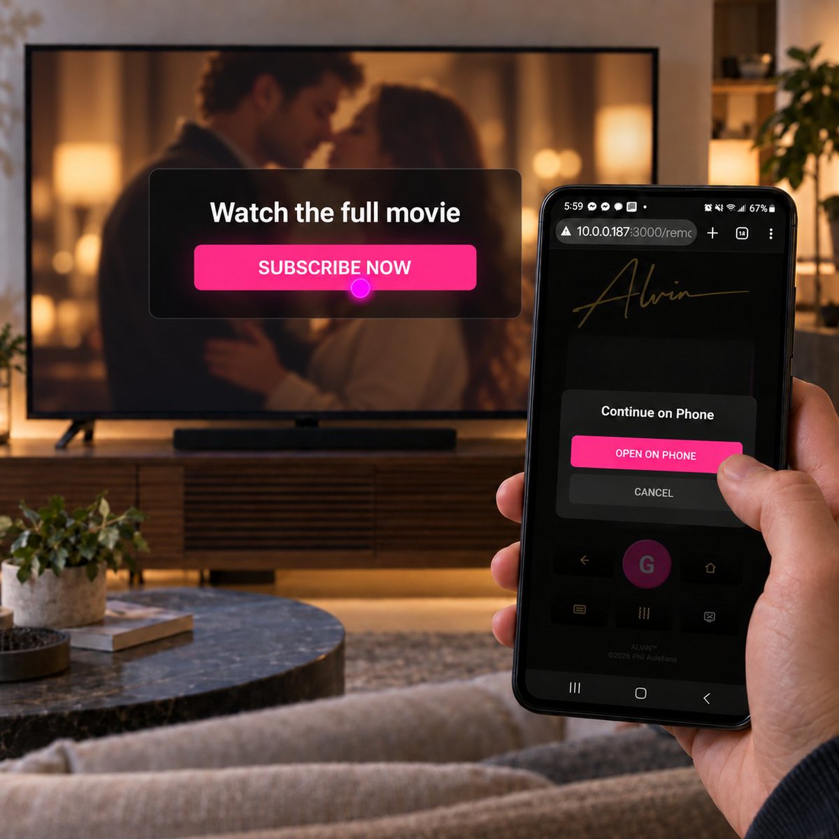 screwnetwork's tweet photo. ALVIN lets you browse your favorite adult studios on your TV and when you find something you like, it pushes the transaction to your phone. @AlvinOnTV 

Get yours now at https://t.co/a1BNrdcMjo https://t.co/Z8JWFJQSVy
