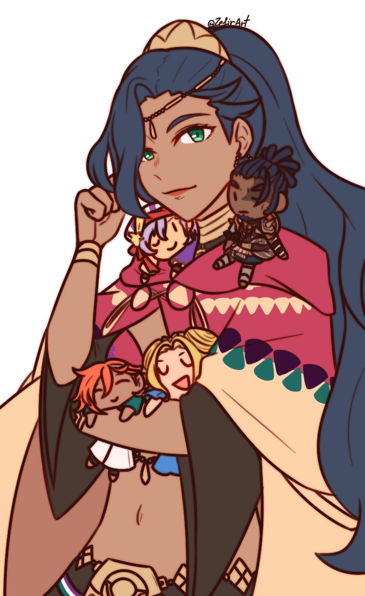 ZefirArt's tweet photo. Finished Fortune's Weave so i drew Leda, her Ledalings and Jester too! #FEFW https://t.co/pnvcRDVEjj
