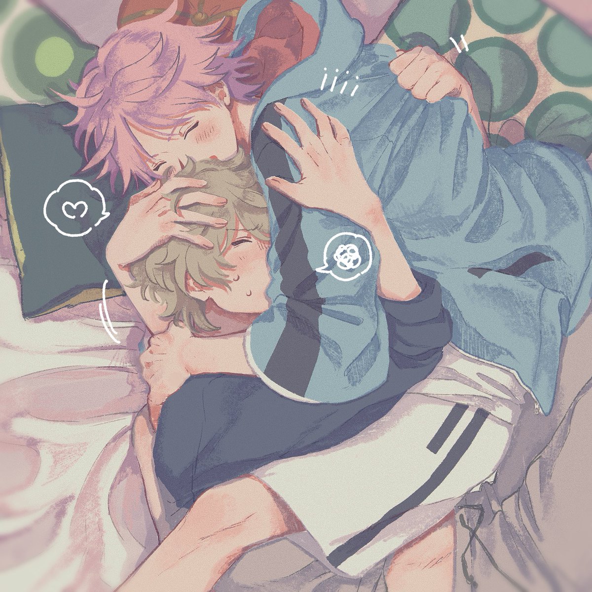 kodima_'s tweet photo. 【ディノキス】
添い寝していちゃつくだけ
WEBイベに載せてた展示の漫画です！✨（3/1）
ツリーに続きます🍕🍺💕 https://t.co/CBjBoqodzT