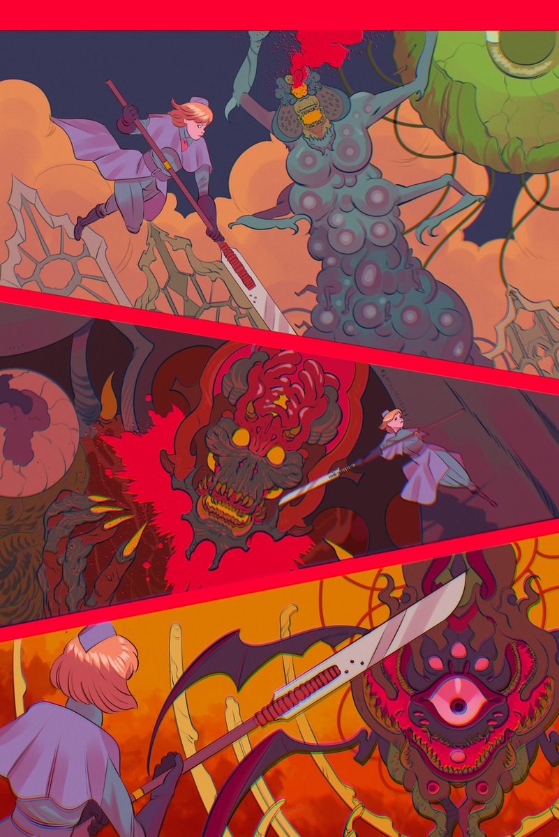 devinkraft's tweet photo. Four days left and about a third to go! Here's one of my favorite pages from the book - coming up with mindscape monsters is a total blast. https://t.co/AjsvtEOnAD https://t.co/QWwqATxWnw