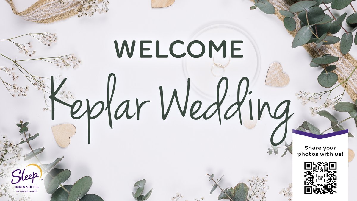 SleepInnWebbC's tweet photo. Welcome, Keplar wedding party to Webb City! ๐ Enjoy your stay! Need group rates? Call 417-717-0497 or book online: https://t.co/sTyhhS60gW #WeddingParty #WebbCity #GroupRates #BlockRooms #Weddings https://t.co/Ks6Ir5zpNl