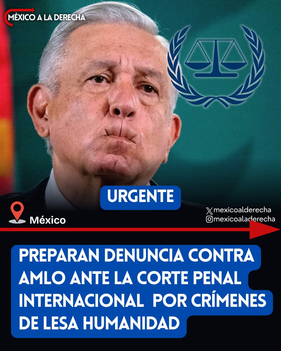 MexicoalDerecha's tweet photo. 🚨🇲🇽/ SE LE VIENE LA NOCHE AL NARCOEXPRESIDENTE

El Centro de Derechos Humanos de UC Berkeley sostiene que hay elementos para que la Corte Penal Internacional evalúe un examen preliminar por persecución de periodistas y defensores durante el sexenio de López Obrador.

El informe documenta 78 periodistas y 259 defensores asesinados entre 2018 y 2024.

Y no sólo eso.

En 1,437 mañaneras identificó 2,827 expresiones contra la prensa: “fifís”, “chayoteros”, “hampa del periodismo”.

A eso suma cinco mecanismos: estigmatización desde el poder, campañas de bots, espionaje con Pegasus y Geomatrix, uso del aparato judicial contra críticos e impunidad de 93% a 99%.

Berkeley dice que no fueron hechos aislados, sino que el Estado señaló, hostigó y casi nunca castigó.

El “mejor presidente del mundo” convirtió la mañanera en tribunal y Sheinbaum, su títere, está haciendo lo mismo.