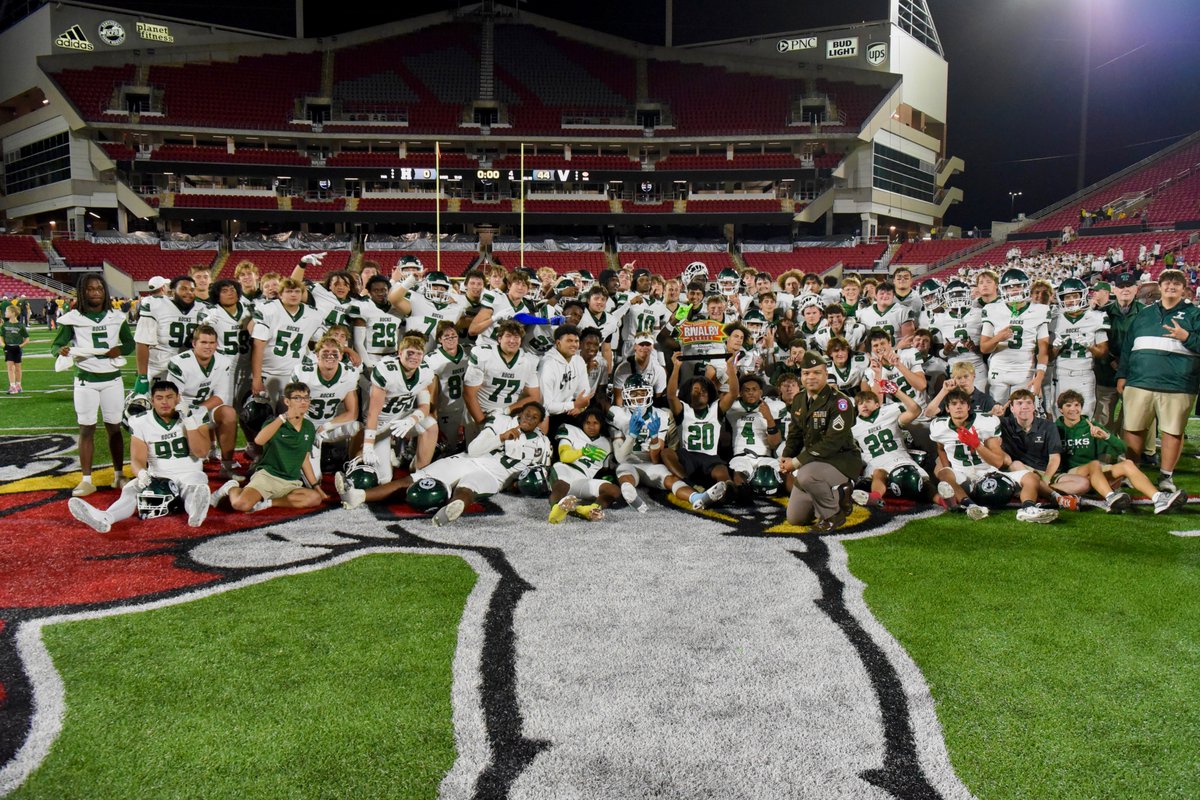 GoRocks's tweet photo. The Shillelagh stays with Trinity High School! What a GREAT Pride Week that continued with the varsity Football Rocks defeating St. X 44-0 https://t.co/GXIoTPVLHp