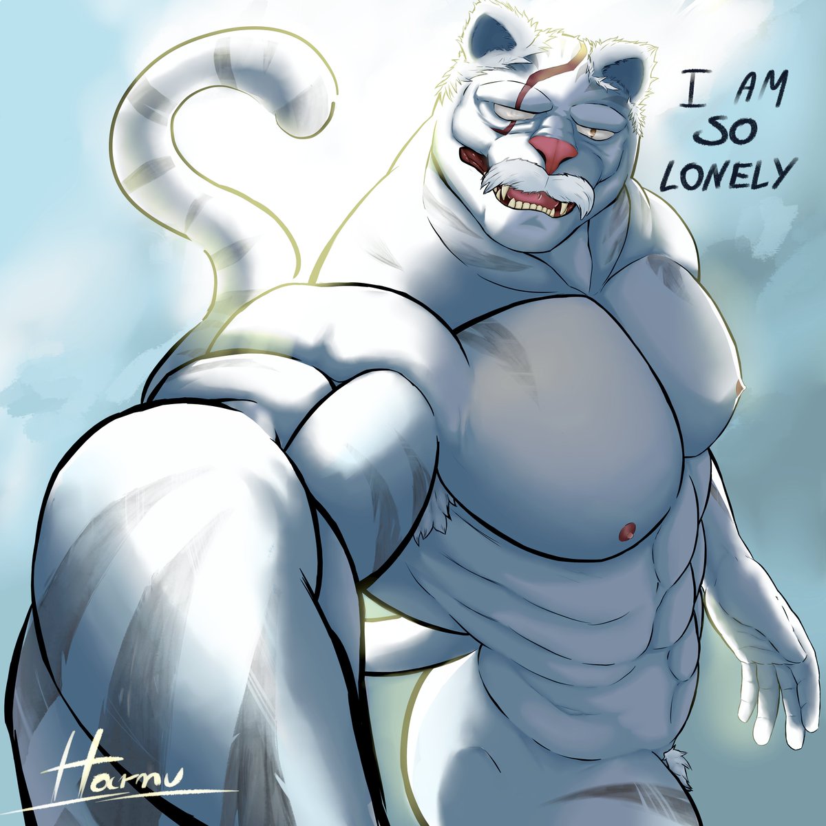 harnu_art's tweet photo. Conquest as a white tiger #furryartㅤㅤㅤ #furryㅤㅤㅤ #invincible https://t.co/cm1fCQBinr