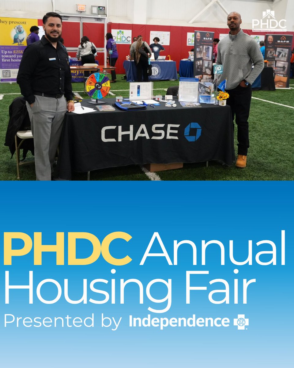 PHLPlanDevelop's tweet photo. No matter the weather, we're here to connect you to the financial and housing resources you need! Come out today to the PHDC Annual Housing Fair presented by @IBX !

No need to make phone call after phone call, all the resources you need are under one (dry) roof! https://t.co/KgXlKPHwWY