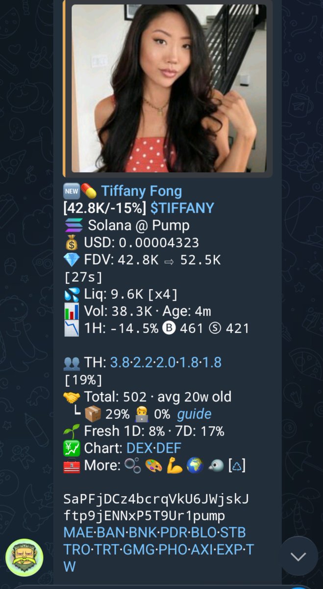 GhostCallerX's tweet photo. Easy 5x from my call on $TIFFANY in my private TG

CA>
SaPFjDCz4bcrqVkU6JWjskJftp9jENNxP5T9Ur1pump https://t.co/7MXdnu2Hyu