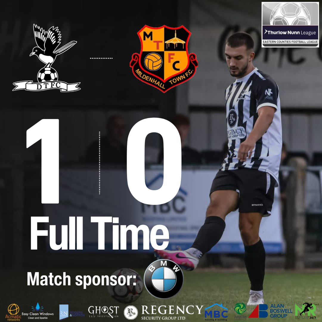 DerehamTown's tweet photo. DEREHAM 1-0 MILDENHALL
A solid second half from the Magpies was enough to secure a welcome three points and a clean sheet 🖤🤍
#WeAreDereham
#bringhometheyouth https://t.co/YU6BqAsAX9
