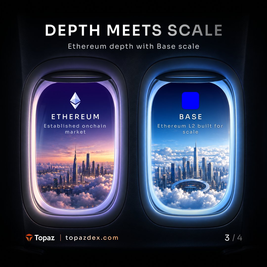 TopazDex's tweet photo. Different markets. One Topaz.

Five networks means five different environments for liquidity to move, markets to form and users to participate.

@BNBCHAIN, @Robinhoodcrypto, @ARC,
@Base and @Ethereum.
Each has its own assets, users, liquidity and opportunities.

Spectrum connects them to the same Topaz ecosystem while keeping the economic foundation anchored on BNB.

The chains are different by design.

The opportunity is seeing what happens when they become part of one system.

Where should Topaz liquidity grow next?