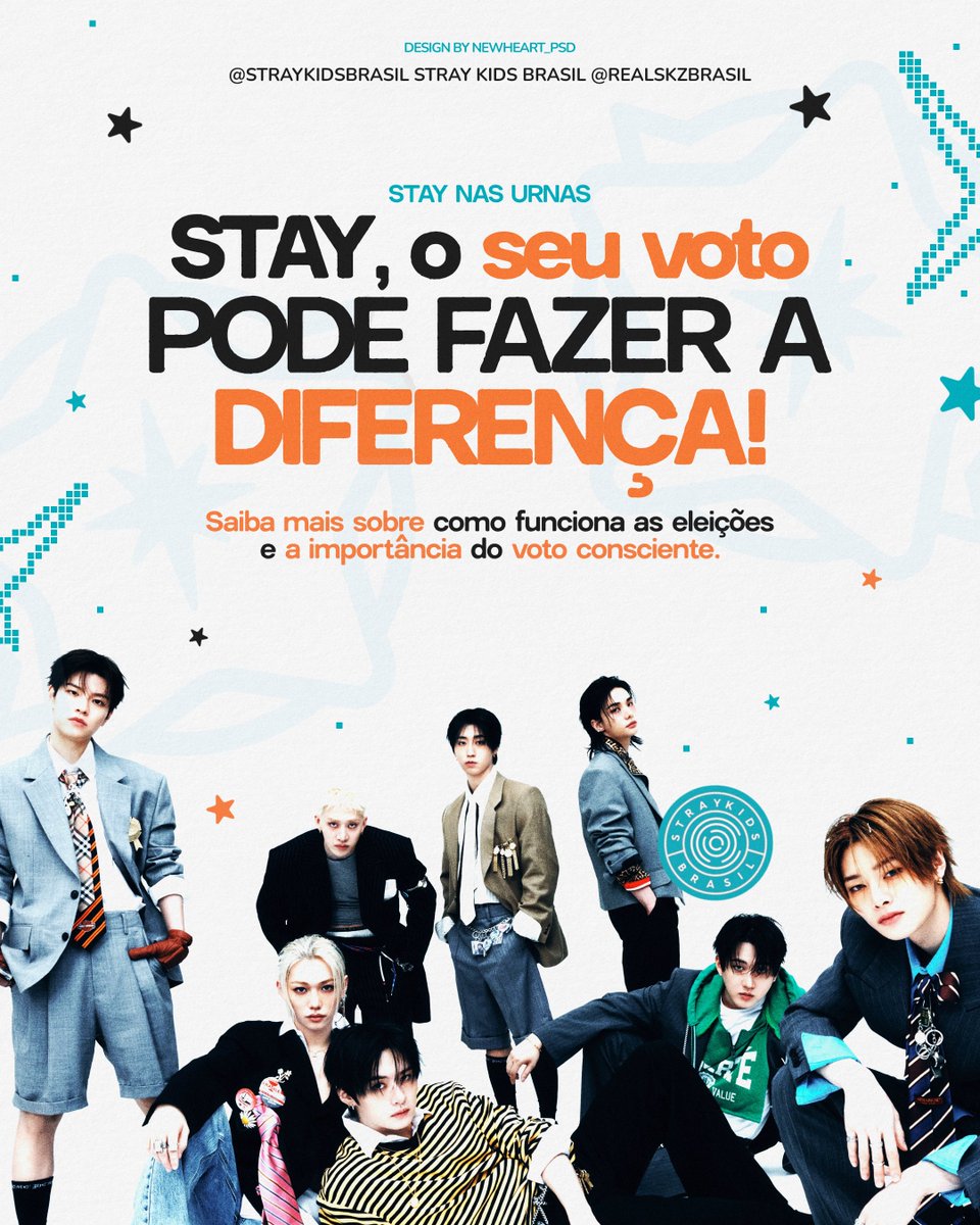 StrayKidsBrasil's tweet photo. 🇧🇷 | STAY nas urnas

STAYs, as eleições são base da nossa democracia, e é nosso dever exercer o direito ao voto e fazê-lo de forma consciente e intencional.

Acompanhe nesta thread um resumo de como acontece o processo das eleições, em quem você vai precisar votar, e o que você precisa fazer antes e no dia de votar!