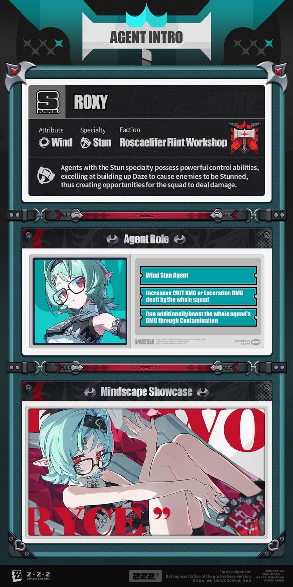 ZZZ_EN's tweet photo. Agent Mechanics Intro | Roxy

The update is almost complete...
Combat-related information for Roxy has been recorded in the database. Key content analysis complete. Please take a look.
"I'll grant you a peaceful slumber."

▼Details
https://t.co/QvbqV8AgOG

#zzzero #zenlesszonezero
#Roxy