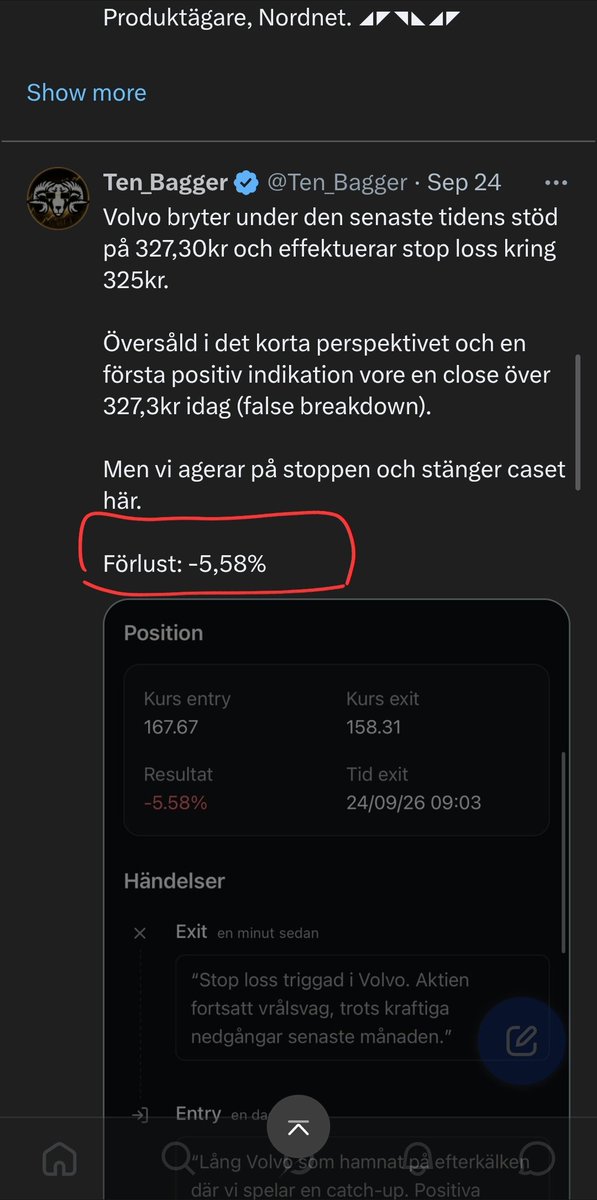 rockbock4xmx's tweet photo. @Ten_Bagger Då dina senaste inlägg/trades har r/r inte varit dem bästa, förluster större än vinster 🤔🤔 https://t.co/lEF51ssZDv