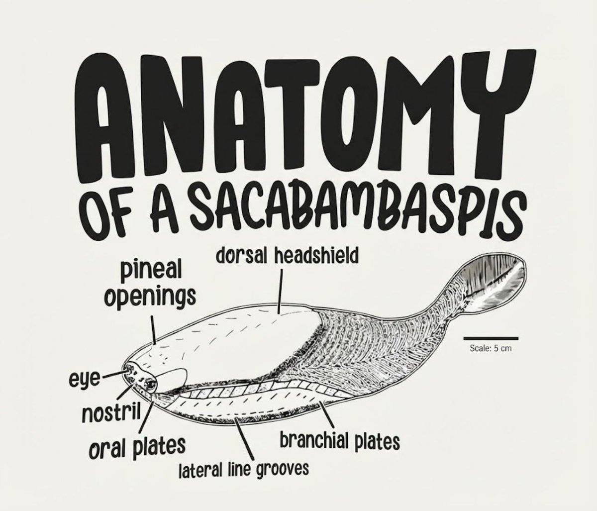 jawless_fish's tweet photo. Sacabambaspis anatomy lesson is officially in session.
From the dorsal headshield to the oral plates, this little ancient fish has more going on than you might expect!
Which part did you notice first? π
#Sacabambaspis #JawlessFish #Paleontology #AncientFish #Plushies https://t.co/Bam5JRNned
