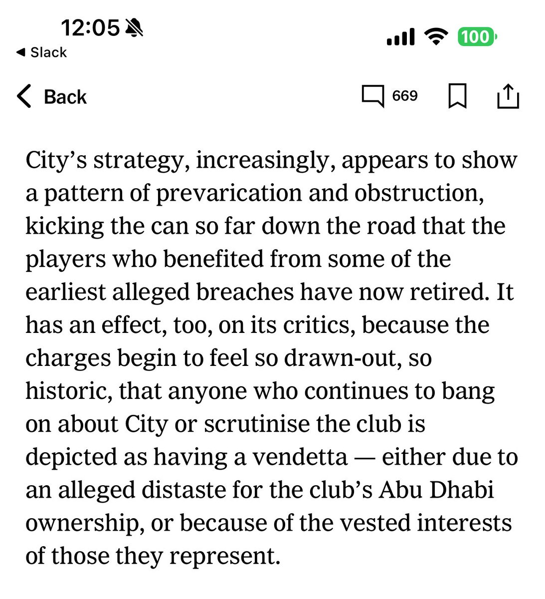 AdamCrafton_'s tweet photo. Some examples here of why Premier League rivals have so little empathy for City’s situation. It is not only the substance of the allegations, but how they have acted since. From a report in 2023 on @TheAthleticFC https://t.co/QX65Ib5Ids