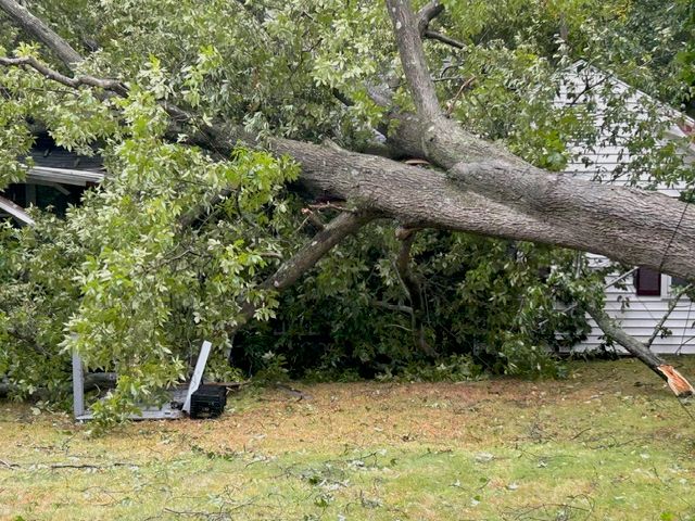 ryanhanrahan's tweet photo. Ugh. This tree in Wolcott was uprooted this morning and fell right into this home. https://t.co/SZyg1nvHCh