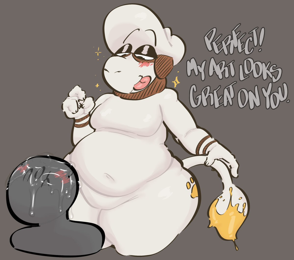 dumpyseggs's tweet photo. my butt is really just a big white paintbrush :) https://t.co/Megow7ug5l