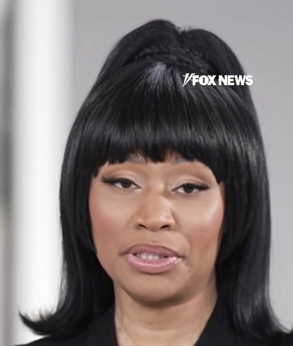 RedMedia_us's tweet photo. Nicki Minaj says she started supporting Trump and MAGA because Democrats are "too caught up in Pop Culture" which simply means she is with republicans because Democrats didn't invite her bitter ass to campaigns in 2024. 

Guess which party ragebaits artists by using their songs unauthorized?