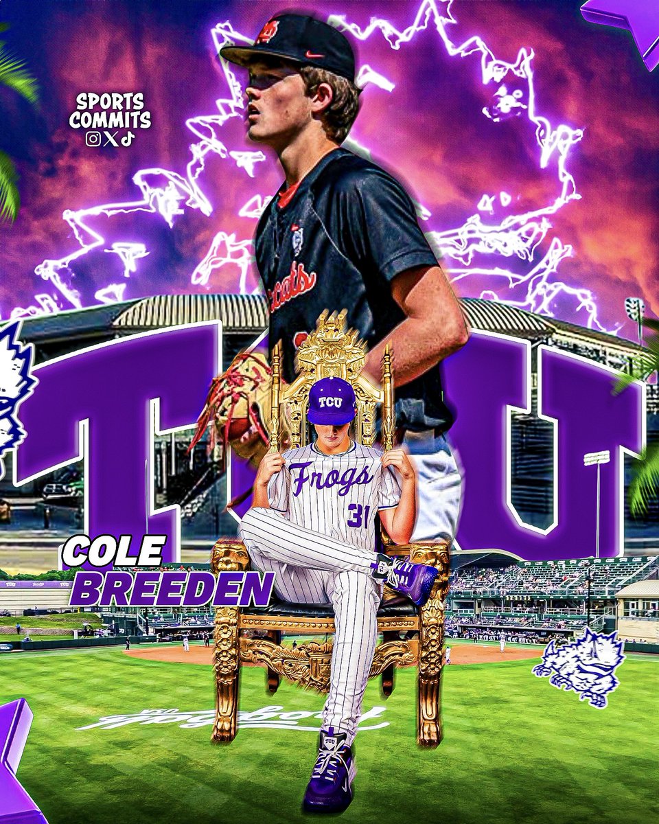 BreedenCole's tweet photo. I’m incredibly excited and grateful to announce that I have committed to continue my academic and athletic career at Texas Christian University!
This has been a dream come true, and I would not be here without the support of so many people. @TCU_Baseball https://t.co/W8KmZSGKuS