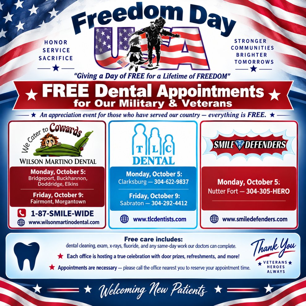WVNews247's tweet photo. Over 225 West Virginia businesses are teaming up to offer free services, meals, and discounts during Freedom Day USA.
See the participating business list in the comments
#WestVirginia #FreedomDayUSA #Veterans #SupportOurTroops #WVNews https://t.co/pjIAQmkxVw