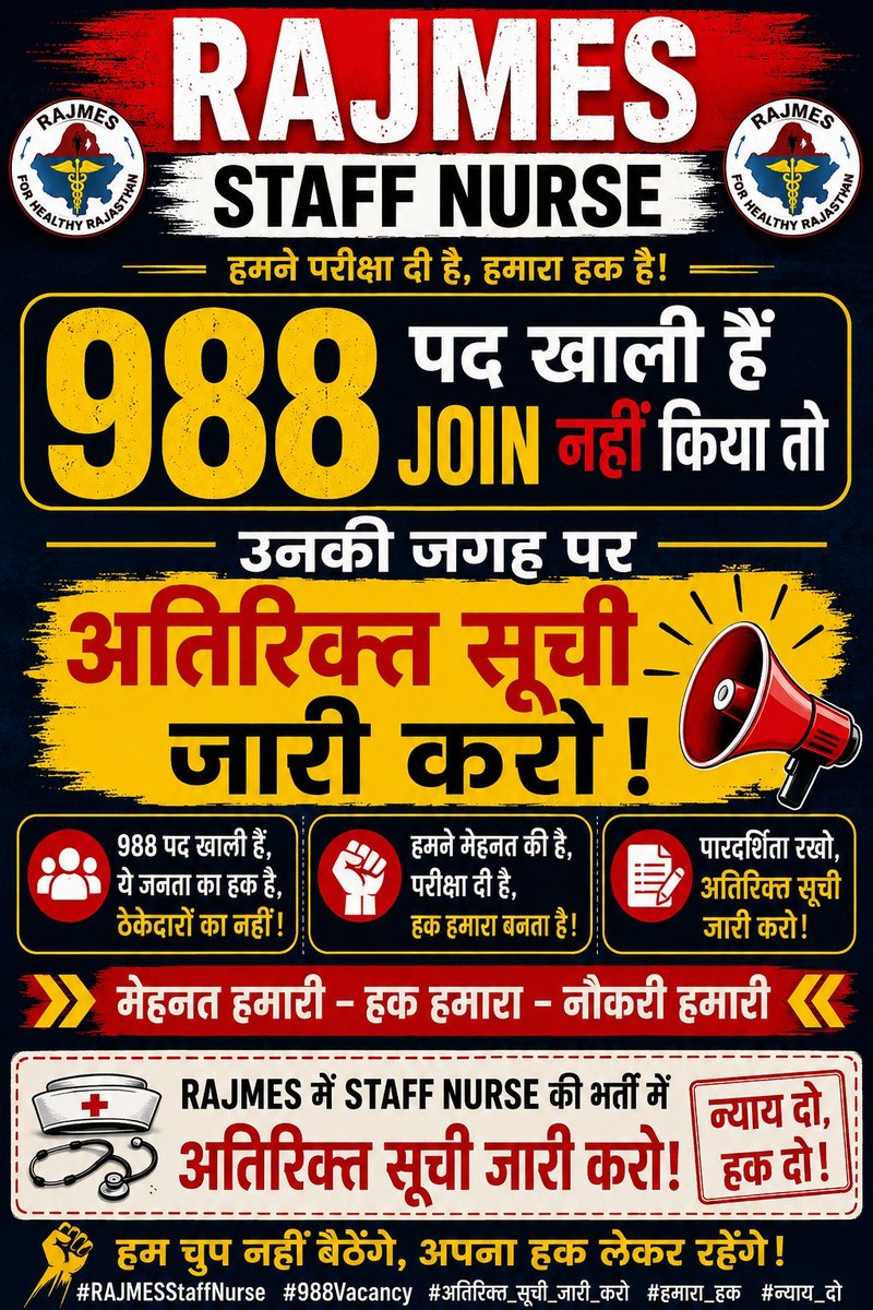 AshokBaiplawat_'s tweet photo. रिक्त रहे पदों पर योग्य अभ्यर्थियों के लिए additional list/non joiner list jari करो 
@RajCMO 
@GajendraKhimsar 
@bharatbeniwal_ 
@JogarampatelMLA @educationnagari 
@Ashok_meena23 https://t.co/kWboBzCu9L