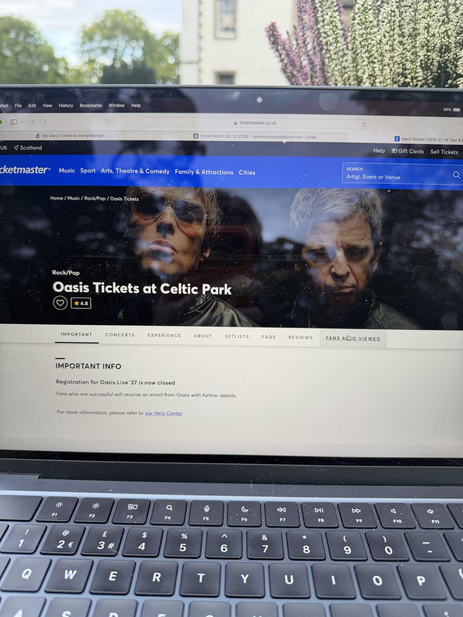 DanielDcpCampos's tweet photo. Been clicking this link from email since 4:30pm and it keeps coming up to a link saying registration now closed. Not good enough @Ticketmaster https://t.co/t3nF5jlU6j
