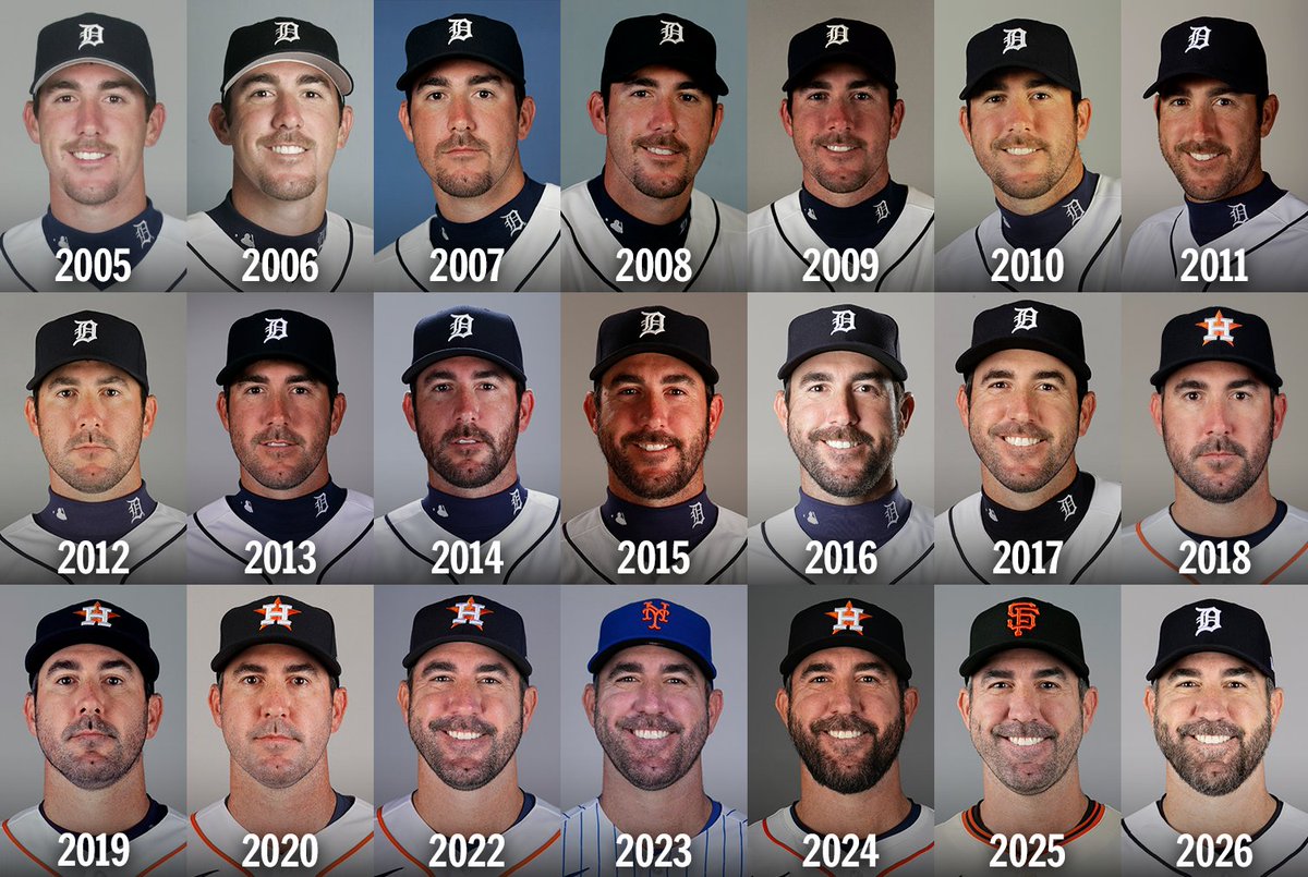 21 seasons of Justin Verlander 🫡 
 [📷](https://pbs.twimg.com/media/HTJ7q5dW0AAxpdX.jpg) https://pbs.twimg.com/media/HTJ7q5dW0AAxpdX.jpg https://pbs.twimg.com/