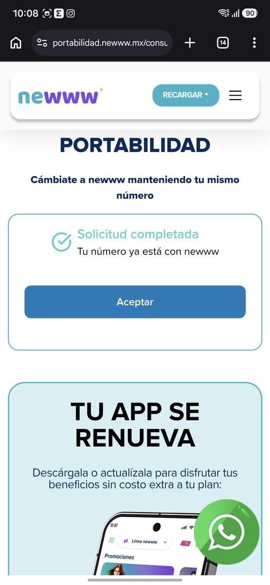 Hinekun's tweet photo. @NewwwMexico mi portabilidad ya esta realizada pero al recargar dice que mi numero no es de la red newww, nadie en soporte ayuda. https://t.co/l3MmXh5icE