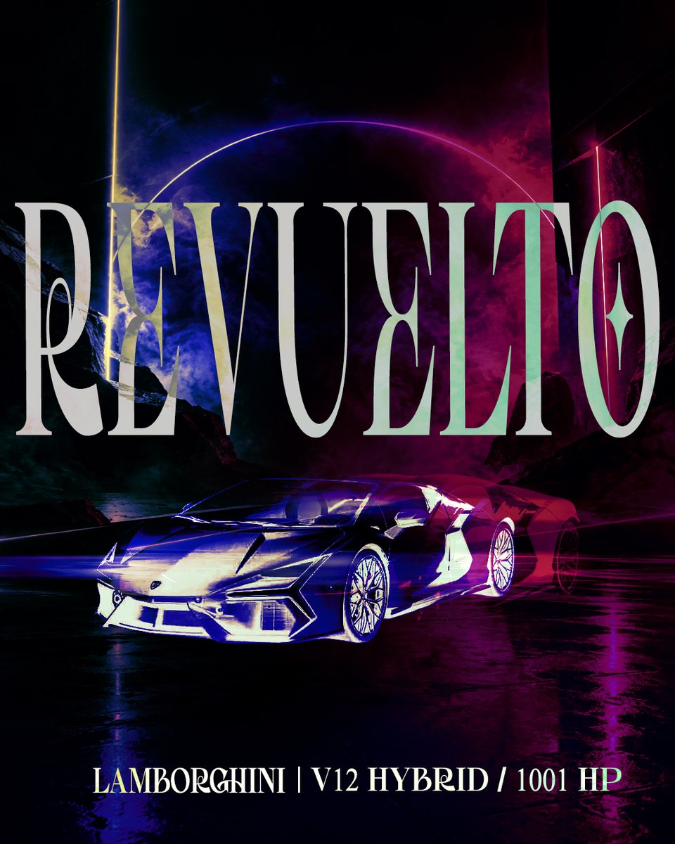 plkgma38861's tweet photo. Forged in the dark, driven by light.
The Lambo fan-made poster design fanart.
#LamborghiniRevuelto #AutomotiveDesign #CyberpunkAesthetic #CarPoster #PhotoshopArt https://t.co/1Ly7obO6Yp