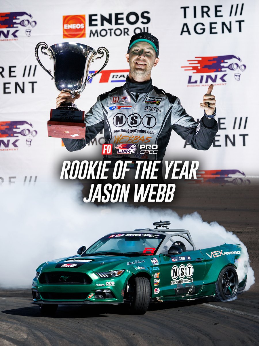 FormulaDrift's tweet photo. South Africa's Jason Webb: 2026 @Link_ECU PROSPEC runner-up, Rookie of the Year. ๐๐ฟ๐ฆ
#FormulaD #FormulaDRIFT #FDLV https://t.co/iDj5dIY1VN