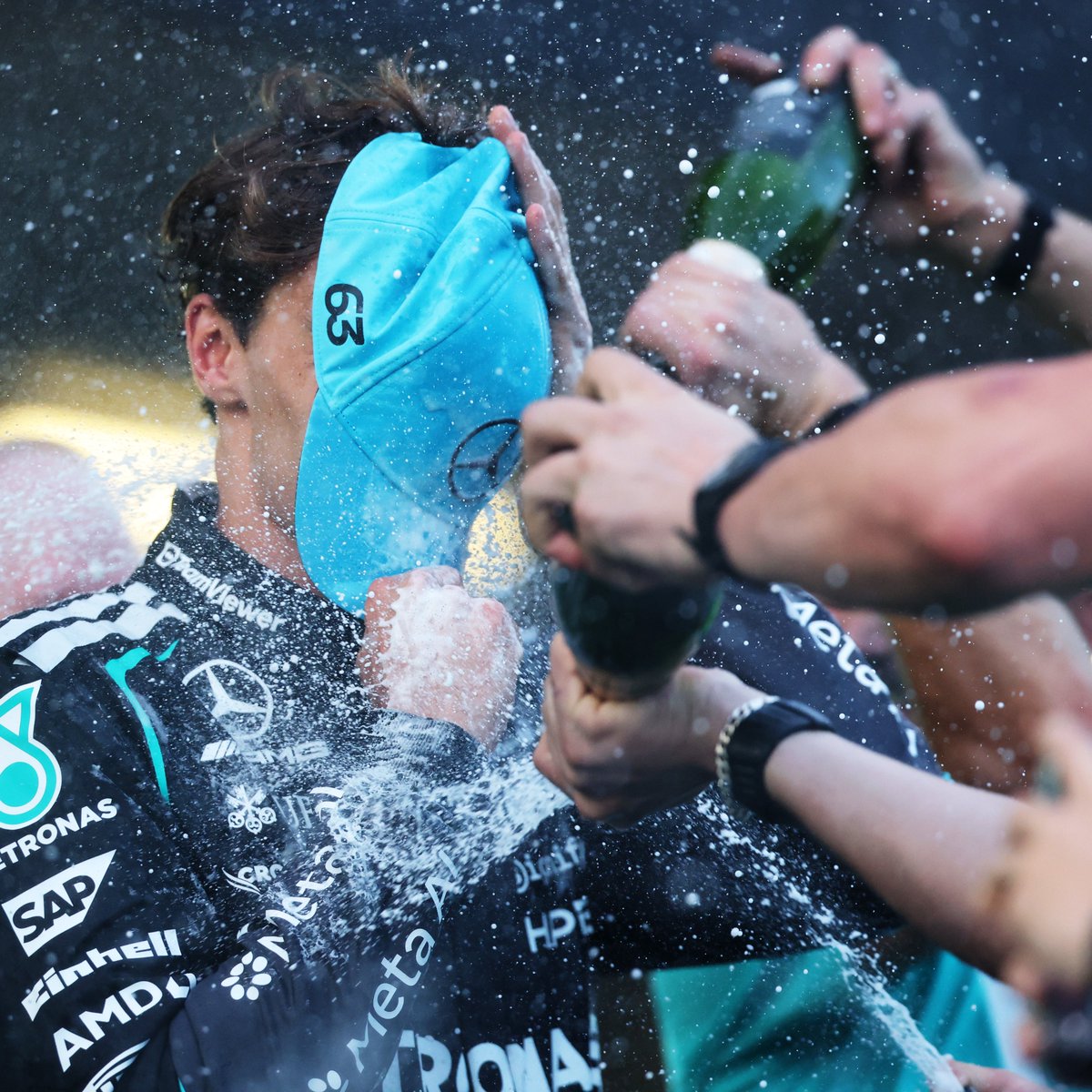 F1's tweet photo. George absolutely bossed it this weekend 💪

#F1 #AzerbaijanGP @MercedesAMGF1 https://t.co/EGDNp2GMQO