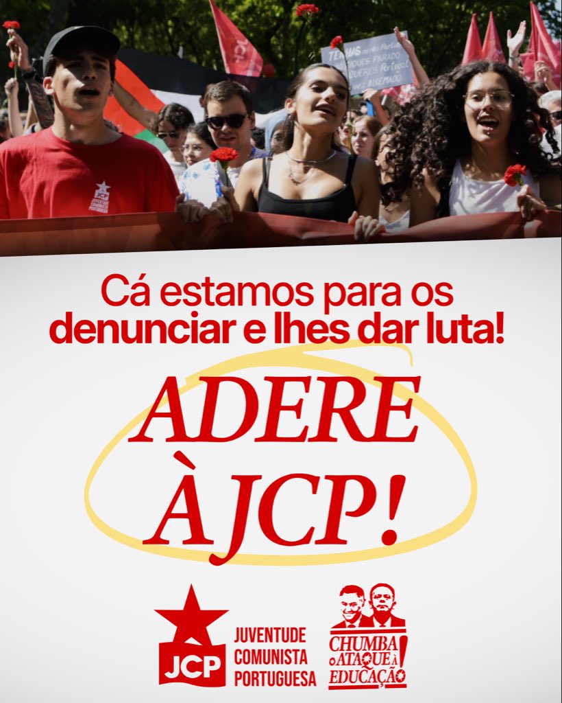 jcp_pt's tweet photo. Adere à JCP! 🚩

#ensinosuperior #escola #fyp #pcp https://t.co/rQjuxHWSJi