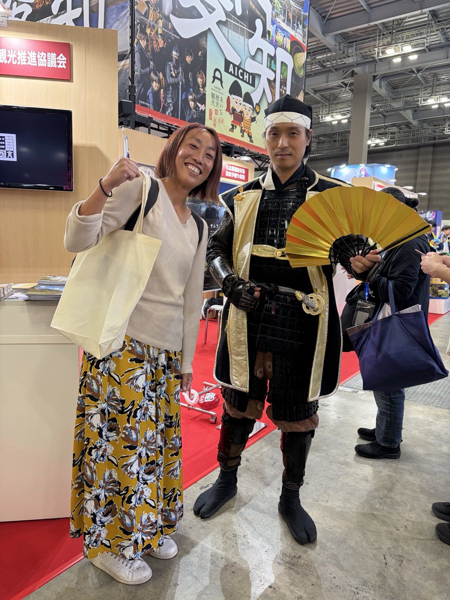 ume2018kitty's tweet photo. 皆さま楽しそうで良かった。
わたしも楽しかったです！！
色んなとこで試飲できてお酒も楽しめて良かったー。

#ツーリズムEXPO2026
#ビックサイト
#名古屋おもてなし武将隊 https://t.co/IW69CKoyN7