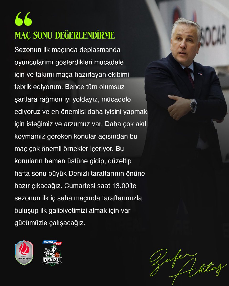 denizlibasket_'s tweet photo. 🏀 Maç sonu değerlendirme | Post-Game Remarks https://t.co/XZOu6pJ642