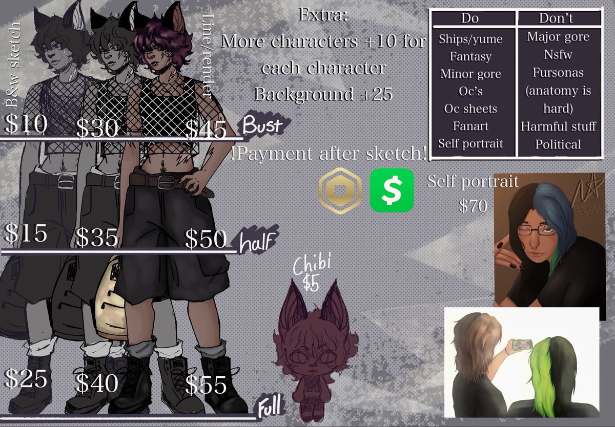 nightmar3_bat's tweet photo. It’s been a hot minute but my comms are officially open for peoples :3 #digitalart #arttwt https://t.co/OWMx4mE0ed