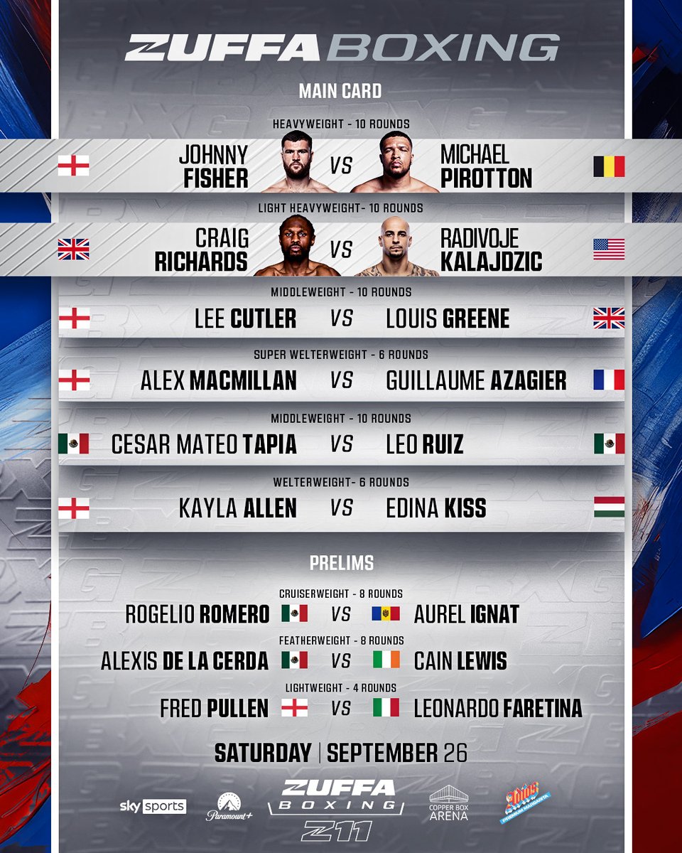 #ZuffaBoxing11 is underway from London's Copper Box Arena! Tune in now!

Live Results + Scorecards ➡️ <https://t.co/OkxSy7YFRu>

How To Watch ➡️ <https://t.co/g