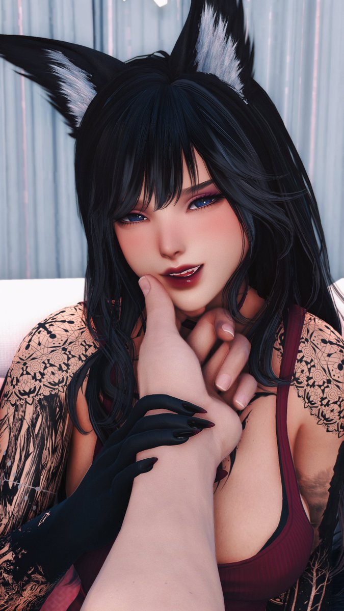 Metillia_FFXIV's tweet photo. Your touch make me melt~ https://t.co/O889gW87CV