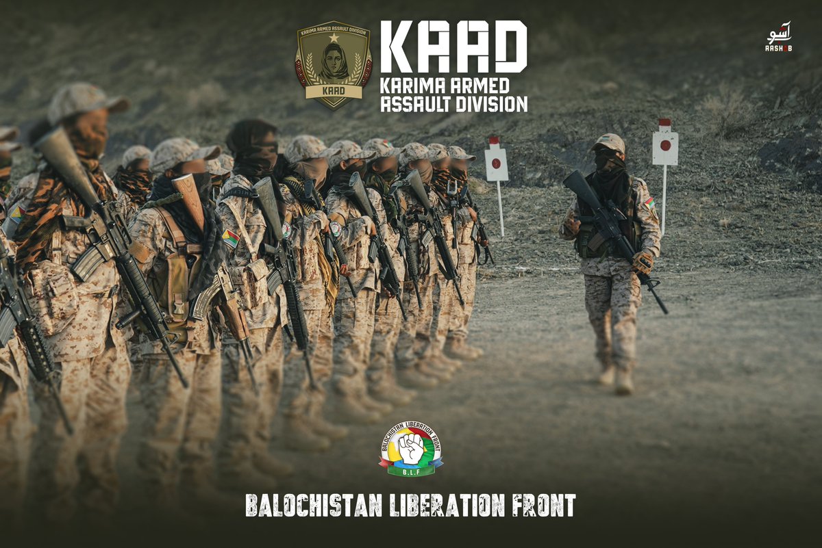 WT_OSINT's tweet photo. 🇵🇰 Pakistan: The Balochistan Liberation Front (BLF) has released more pictures of the Karima Armed Assault Division (KAAD), the group’s women’s unit. https://t.co/Z72SuzSmGW