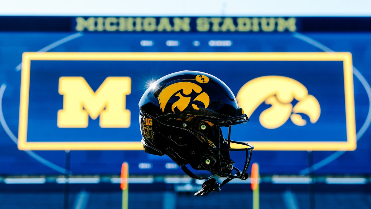 HawkeyeFootball's tweet photo. Game 4.

🏟️ Michigan Stadium
⏰ 2:38 p.m. (CT)
📺 CBS 
📻 https://t.co/0daRVxvYC1
📊 https://t.co/zmZe9qJHIU https://t.co/dFN2D2QThq