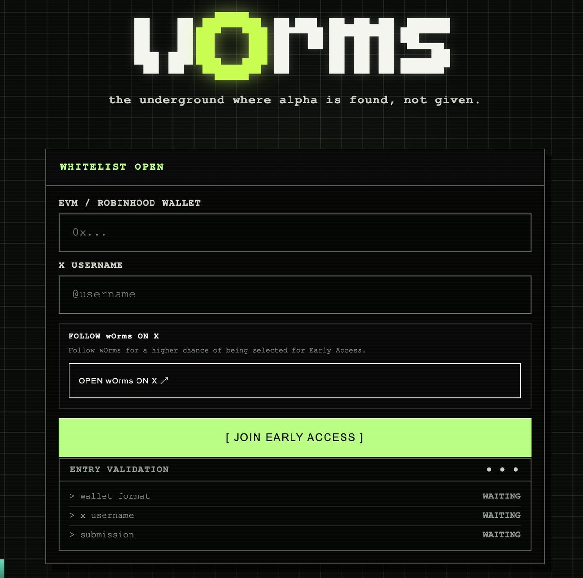 wOrmsRH's tweet photo. @Wizzird wOrms whitelist. 👀
https://t.co/DvZK6XcK5a https://t.co/lrwCn7OPTj