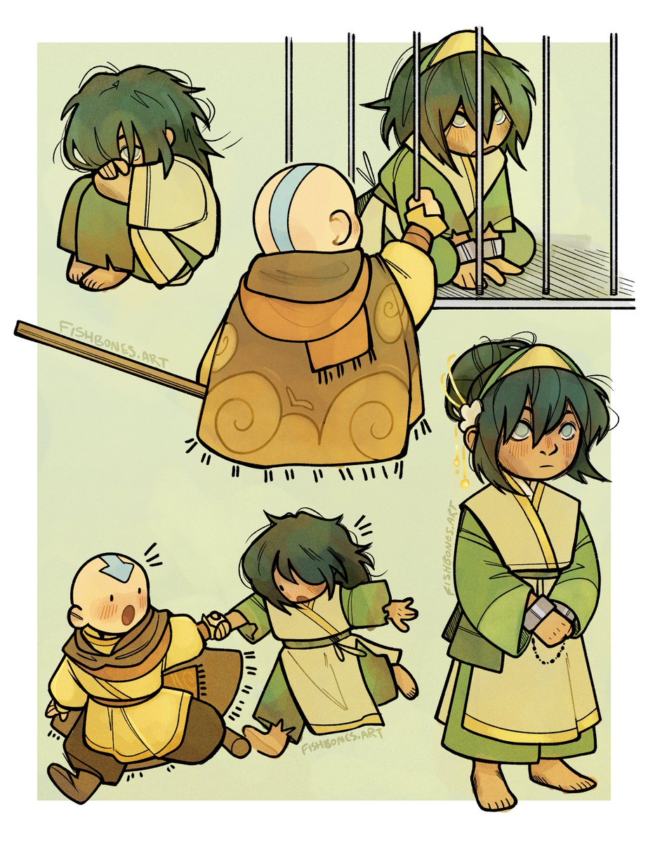 FishbonesArtt's tweet photo. Atla god AU, Toph's origin

Unlike the other god children, she didn't find any mentors when she emerged. As the goddess of victory, anyone that had her in their possession was sure to win any battles, so she was stuck as a glorified trophy until Aang saved her

#atla #toph #aang https://t.co/QzZVcx1EIx