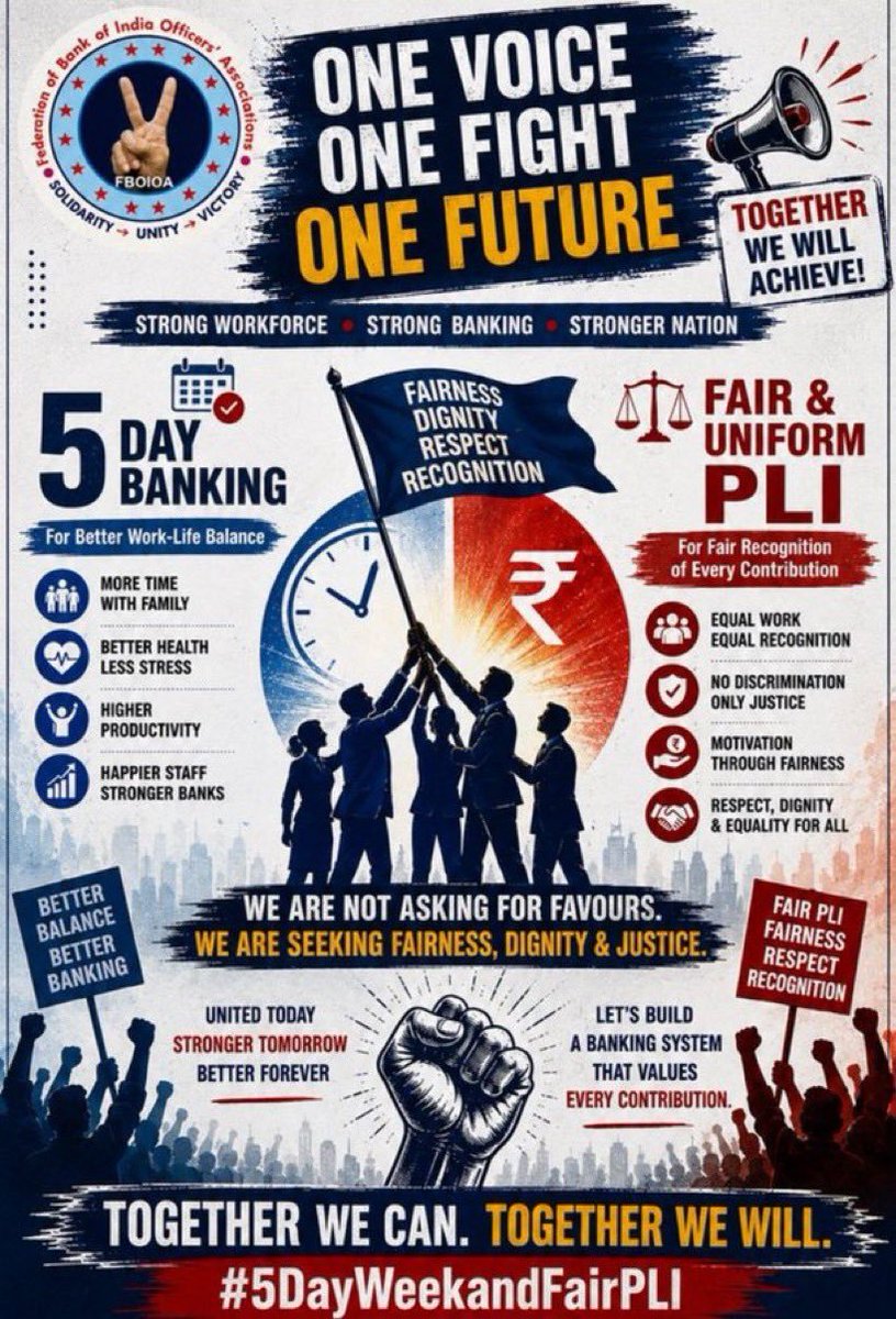 anandrathore3's tweet photo. #5DayWeekandFairPLI

UNITED FORUM OF BANK UNIONS https://t.co/s4qk4r2iAt