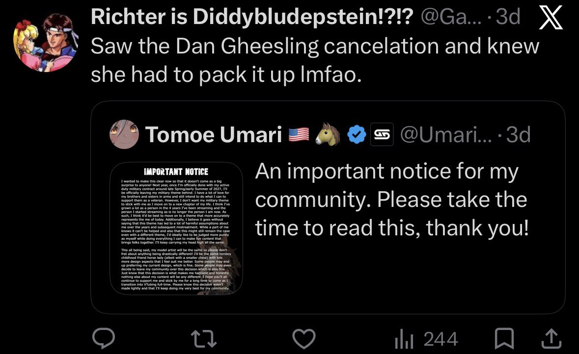 peppyrmynt's tweet photo. Change, when gradual and done gently, is often much better received. The better move here would have been to just let these changes happen in a more natural way. Sure some people would baselessly speculate, but making an effort to point it out through an announcement invites way more of that, like these kinds of dogshit takes: