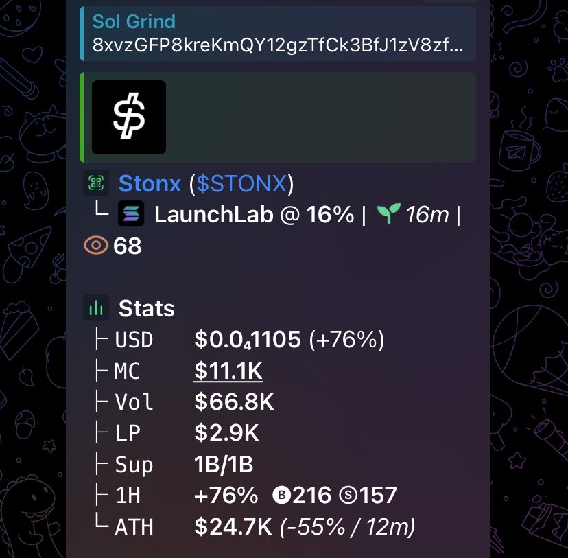 Sol_grind01's tweet photo. $STONX
Ca>
8xvzGFP8kreKmQY12gzTfCk3BfJ1zV8zf3hsC4Sb3UM2 https://t.co/eduuAQxv5R