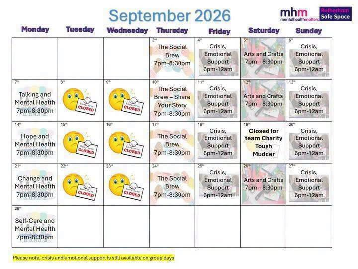 Stag_RosePPG's tweet photo. Rotherham people DEFINITELY need and deserve this service Tuesday & Wednesday tooโผ๏ธ
#SupportForAll #mentalwellbeing #safespace https://t.co/ioyqv1LcMv