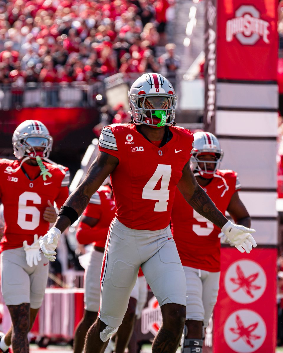 OhioStateFB's tweet photo. With that last touchdown, Jeremiah Smith is now top 10 all time in B1G Receiving Touchdowns 🗣️

@Jermiah_Smith1 | #GoBucks https://t.co/wJZGxV0kir